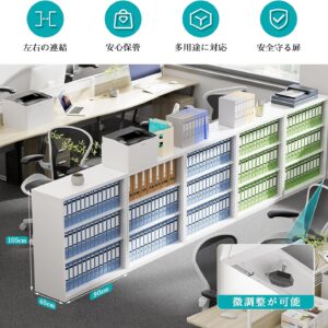 dewel スチール書庫 オープンタイプ 3段 a4対応 可動棚 幅90×奥行40×高さ105cm