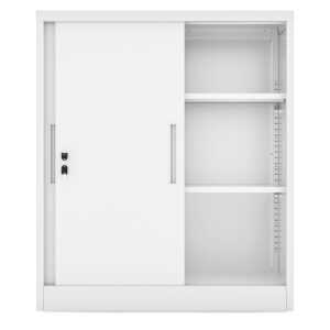 cyfie スチールロッカー 引き戸 鍵付き 幅900×奥行400×高さ1050mm 3段 a4対応