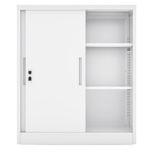 cyfie スチールロッカー 引き戸 鍵付き 幅900×奥行400×高さ1050mm 3段 a4対応