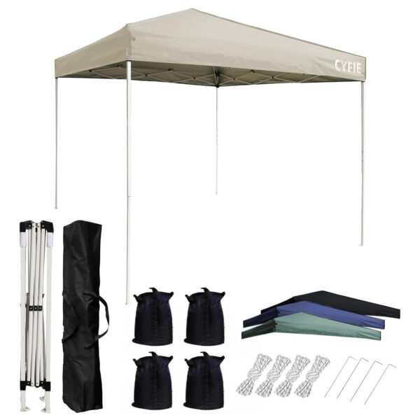 cyfie ワンタッチタープテント 2m×2m 高さ3段階調節・uvカット・耐水加工