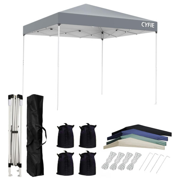 cyfie ワンタッチタープテント 2m×2m 高さ3段階調節・uvカット・耐水加工