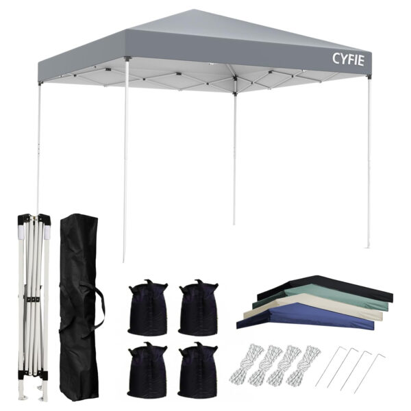 cyfie ワンタッチタープテント 3m×3m 高さ3段階調節 uvカット・耐水加工