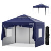 cyfie ワンタッチタープテント 3m×3m サイドシート4枚付 ベンチレーター付 高さ3段階調節