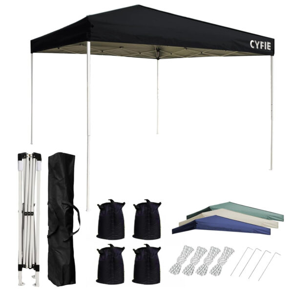 cyfie ワンタッチタープテント 2m×2m 高さ3段階調節・uvカット・耐水加工