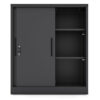 cyfie スチールロッカー 引き戸 鍵付き 幅900×奥行400×高さ1050mm 3段 a4対応