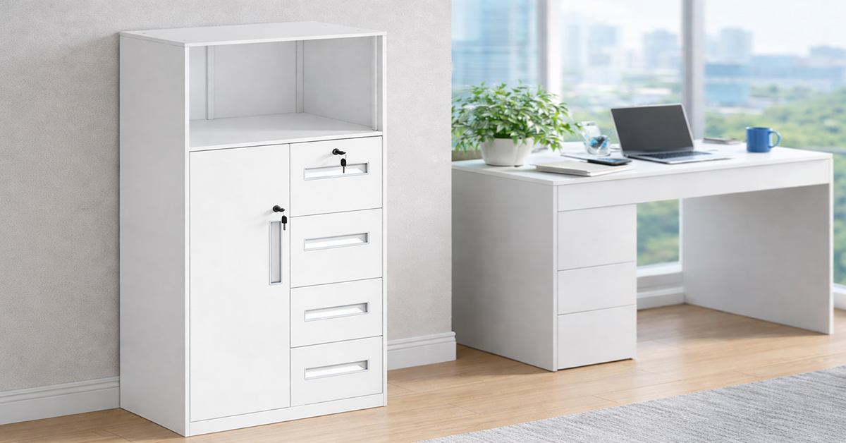 引き出し付き スチールキャビネット 600×400×1090｜CYFIE 業務用収納