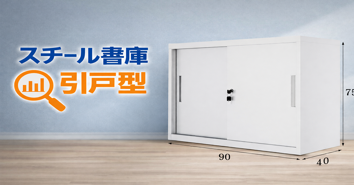 鍵付きスチールスライディングキャビネット｜省スペース業務用収納