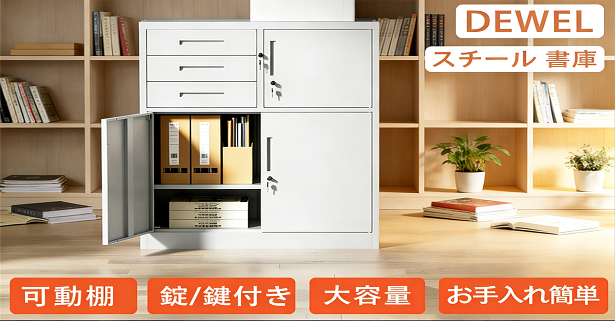 引き出し付き スチール 両開き キャビネット｜CYFIE 業務用収納