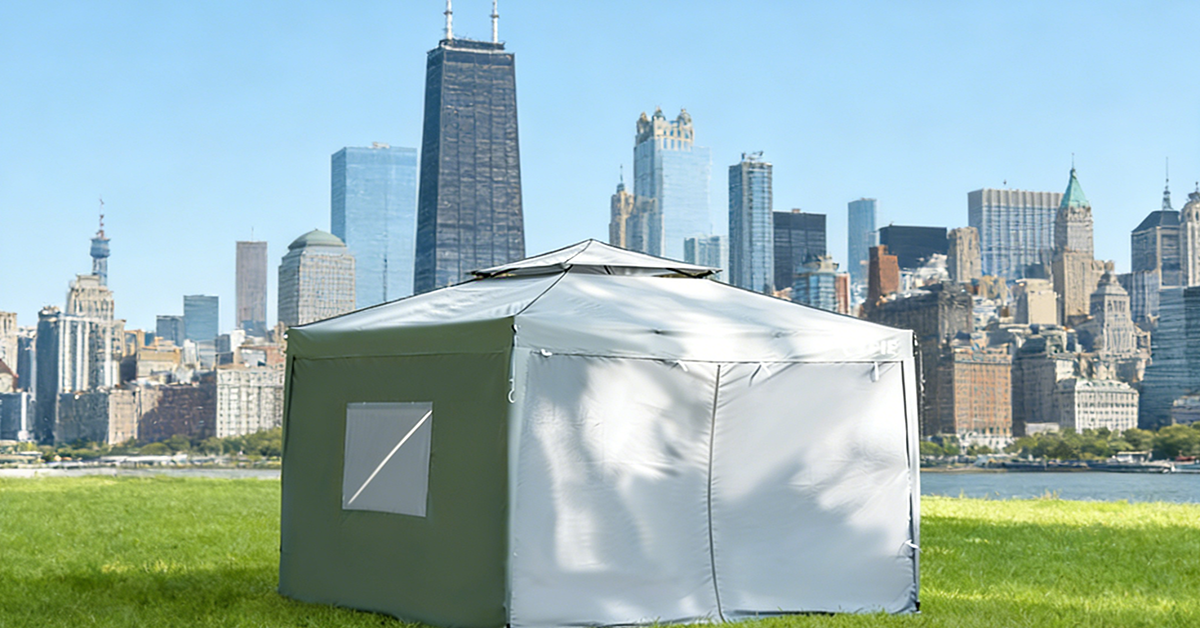 3×3m ポップアップタープテント 4面サイドウォール付き｜屋外イベント・キャンプ対応