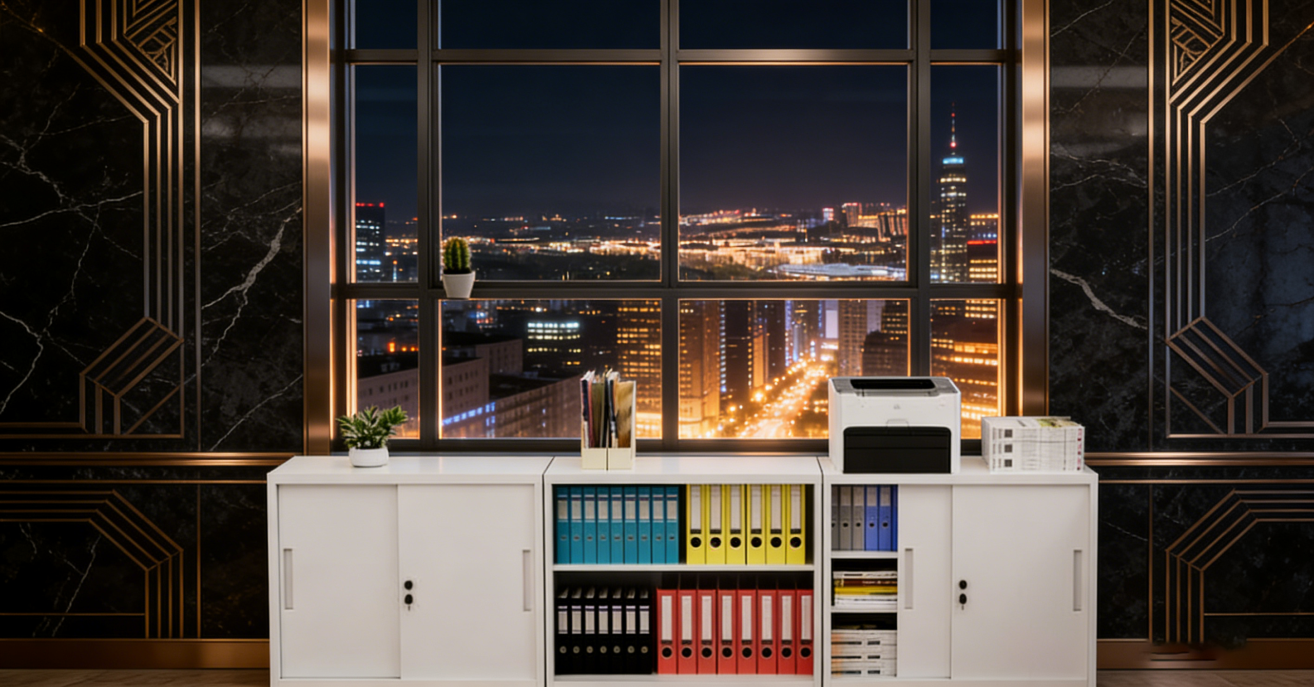 スチール引き戸キャビネット 900×400×750 外観