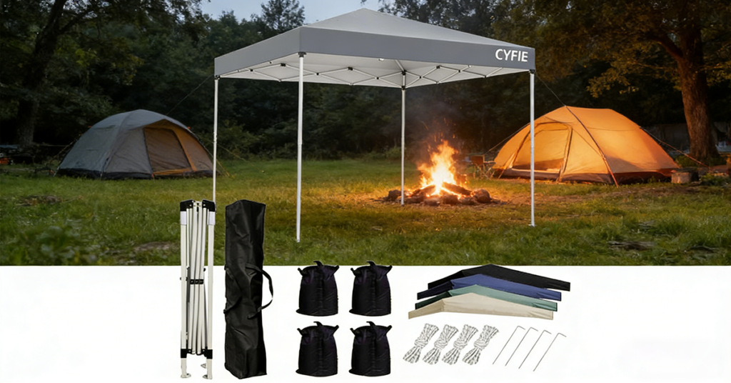 2×2m ポップアップキャノピーテント マルチカラー｜CYFIE ワンタッチアウトドアタープ