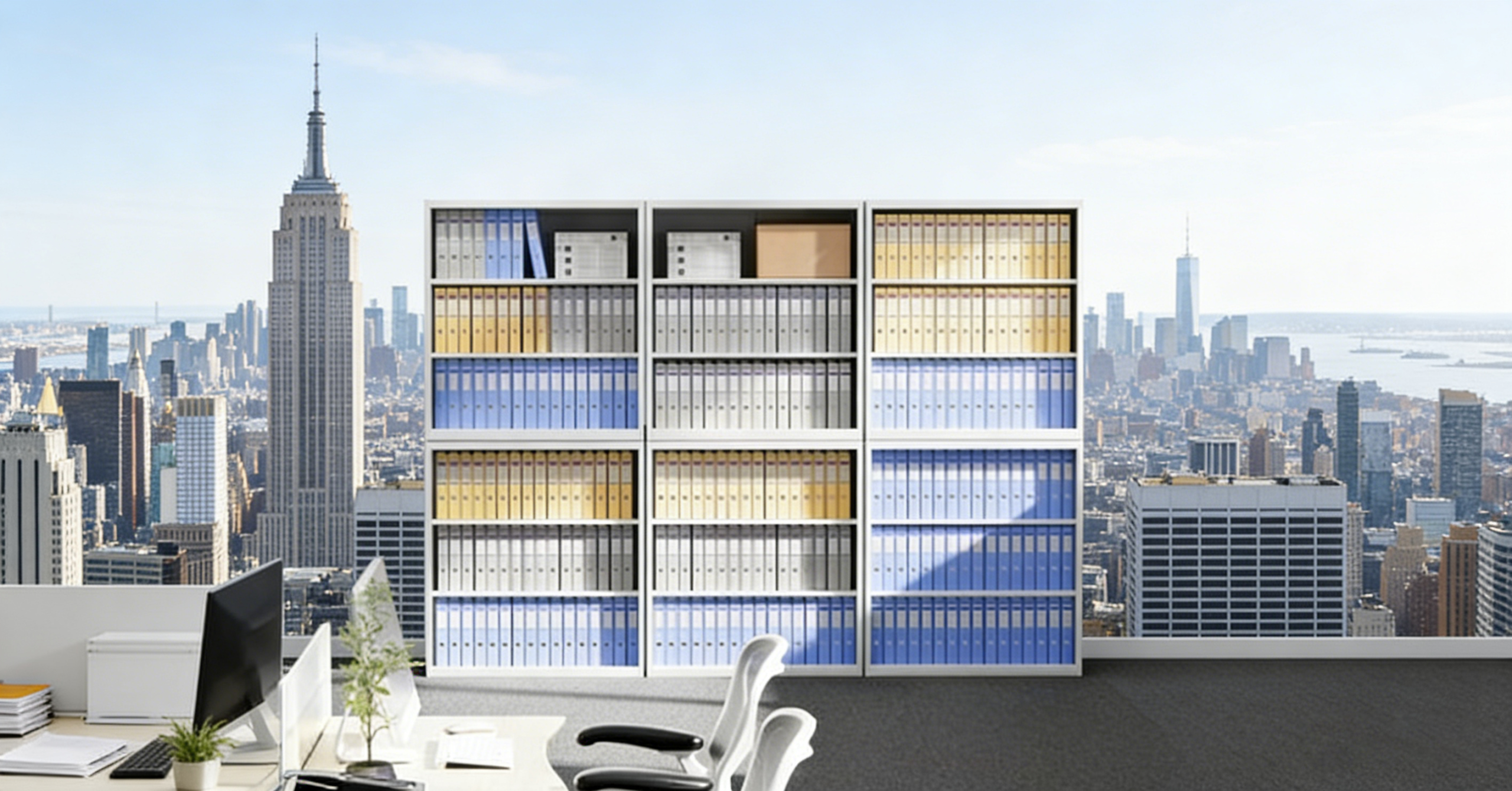 スチールオープン棚キャビネット|90×40×105収納ラック CYFIE