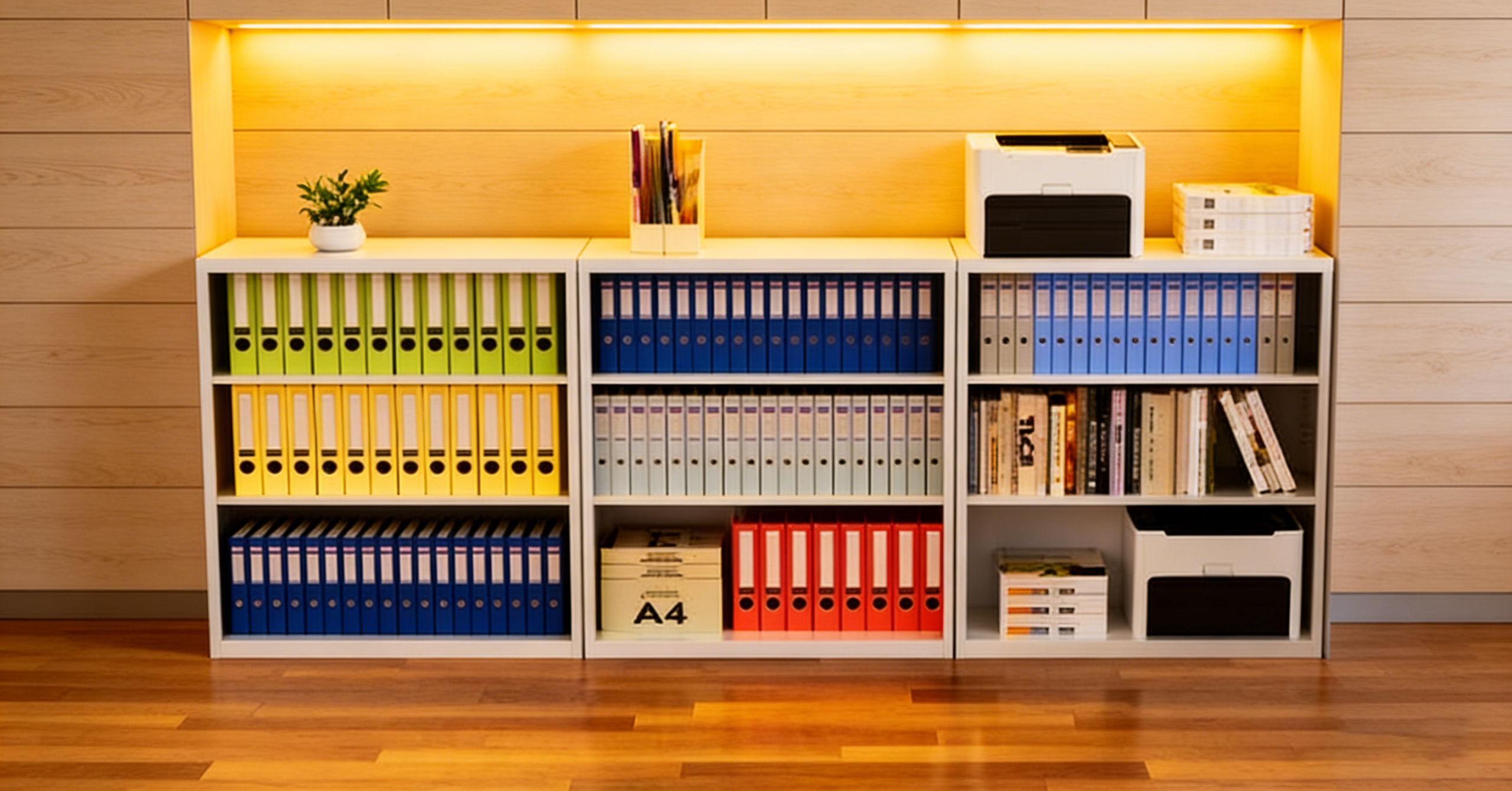 オープンタイプ可動棚スチールキャビネット90×40×105|オフィス収納に最適