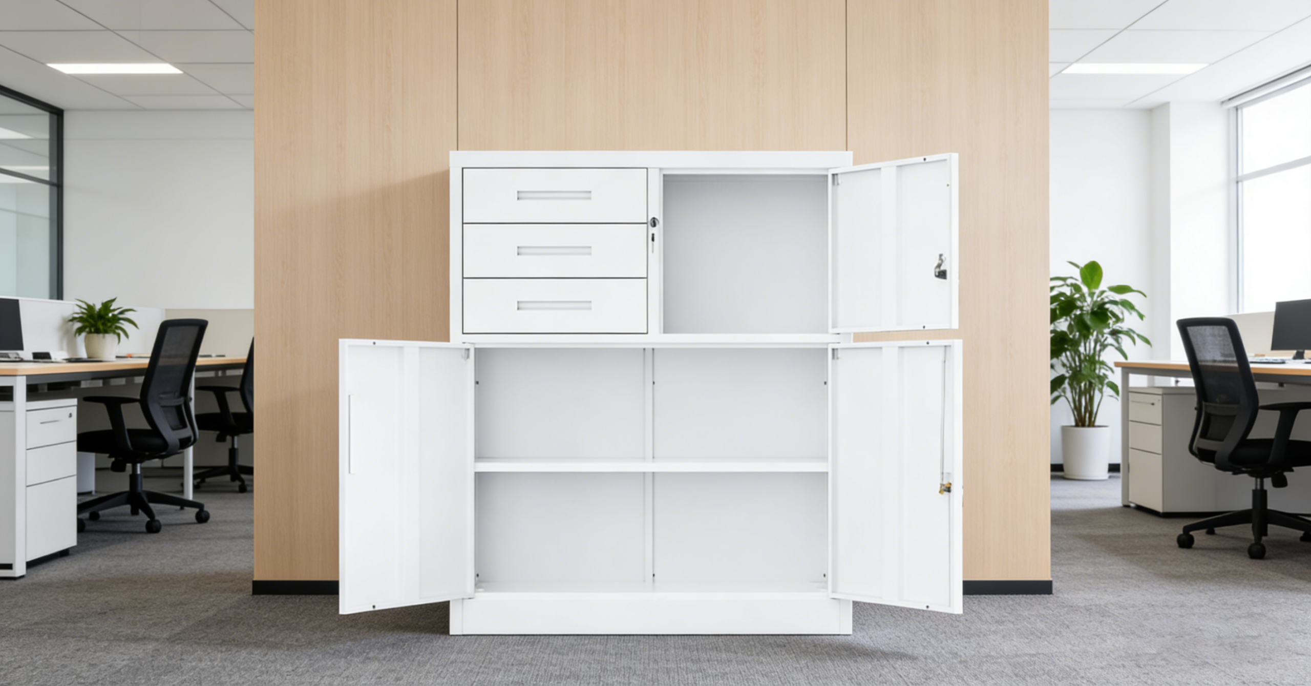 スチール両開きキャビネット900×400×1090 CYFIE