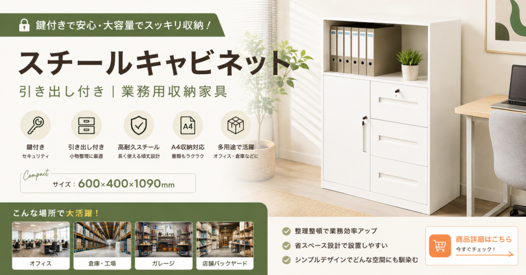スチールキャビネット 引き出し付き｜業務用収納家具
