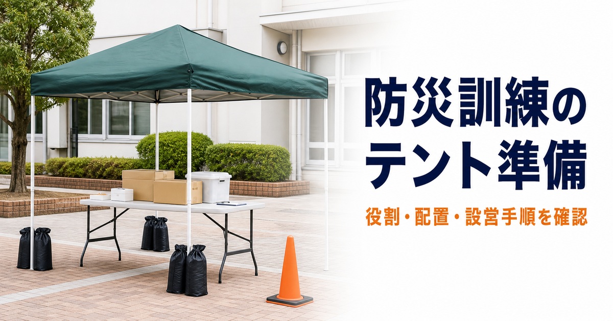 防災訓練でテントを準備する前に確認したい役割・配置・設営手順