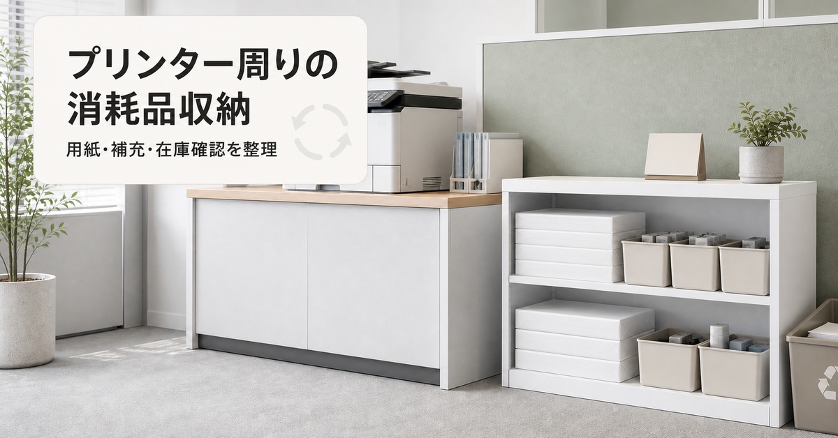 プリンター周りの用紙・消耗品収納を整える方法