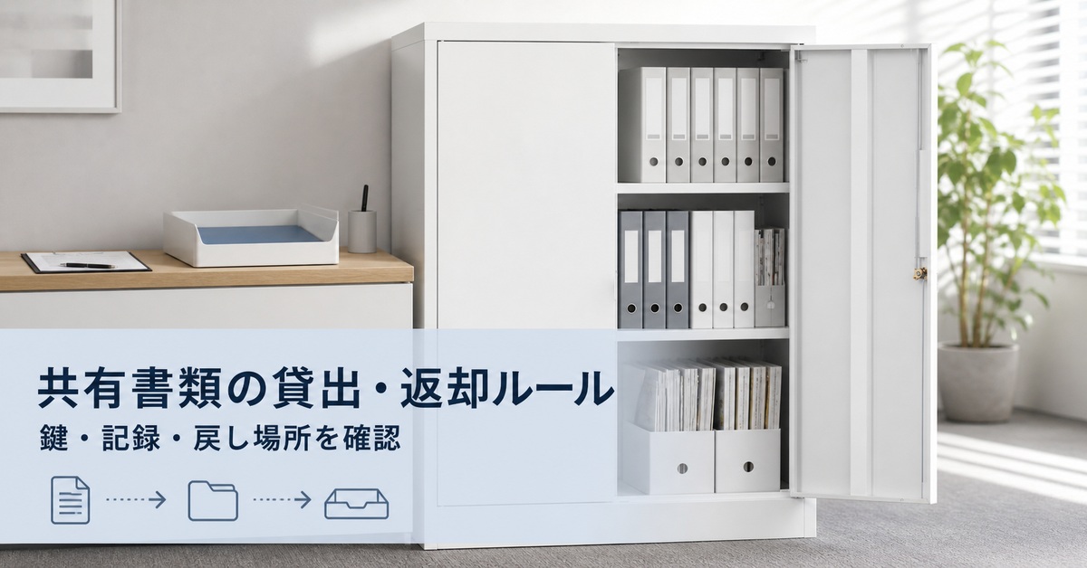 鍵付き書庫で共有書類の貸出・返却ルールを整える方法