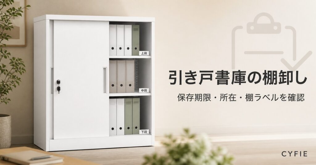 引き戸書庫の棚卸し手順｜保存期限・所在・棚ラベルを確認
