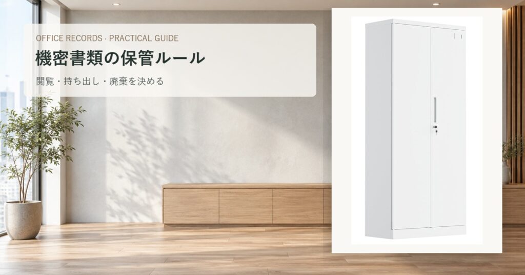 機密書類の保管ルール｜閲覧範囲・持ち出し・廃棄の決め方